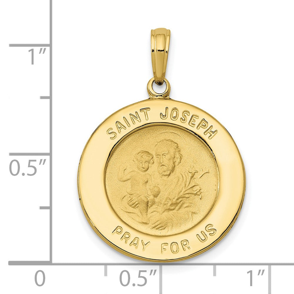 10k Round Saint Joseph Medal Pendant