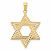 10k Solid Polished Large Star of David Charm