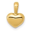 10K Polished 3-D Small Puffed Heart Charm
