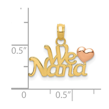 10k Two-Tone WE Heart NANA Charm