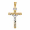 10k Two-tone Large INRI Crucifix Pendant
