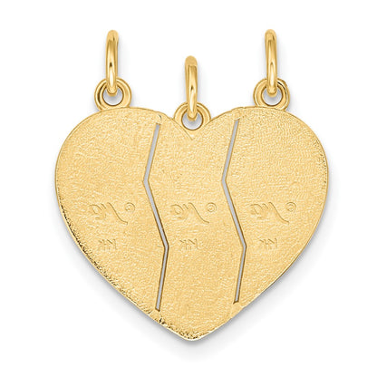 10k BIG SIS / SIS / LIL SIS 3-piece Break-apart Charm