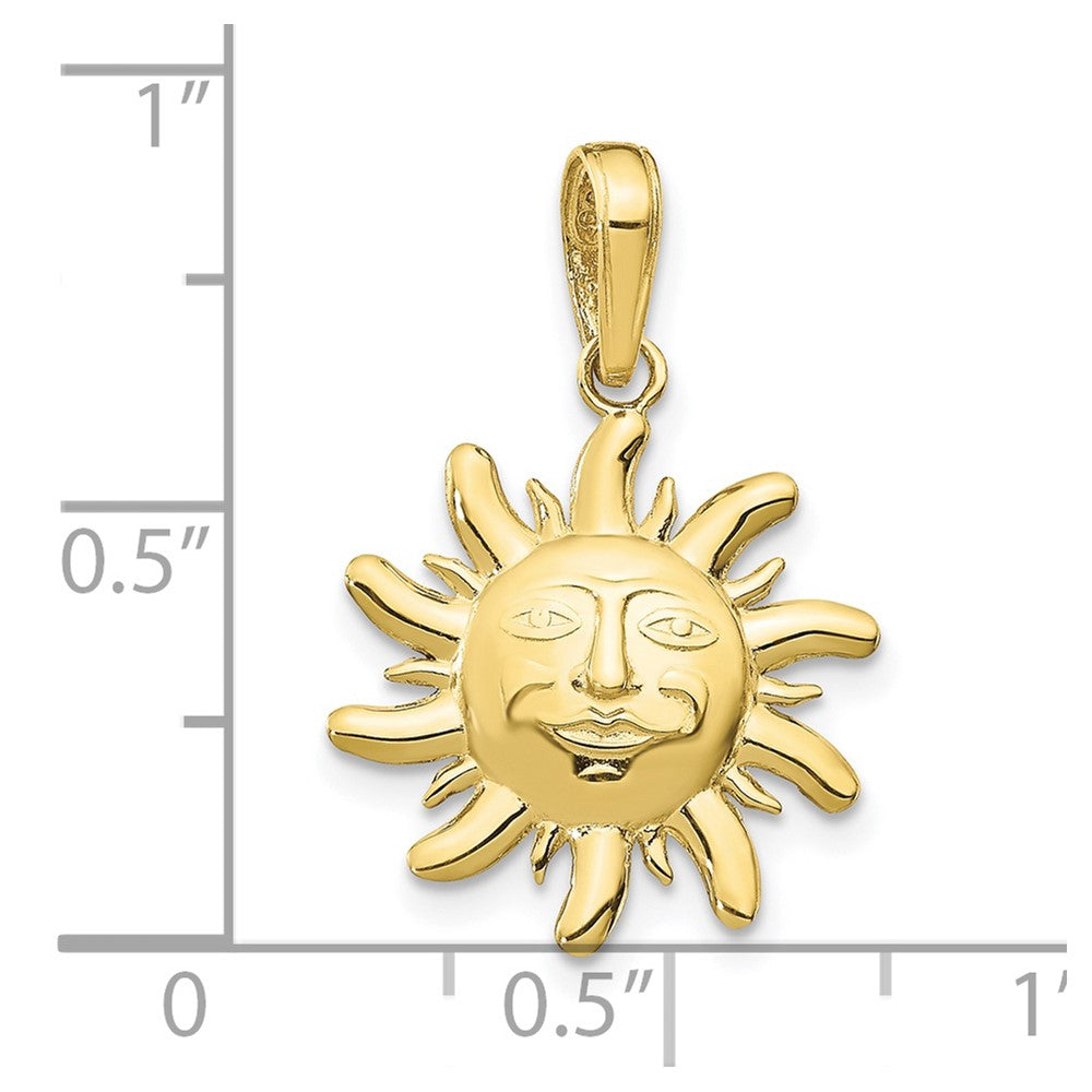 10k Polished Small Sun Charm