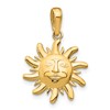 10k Polished Small Sun Charm
