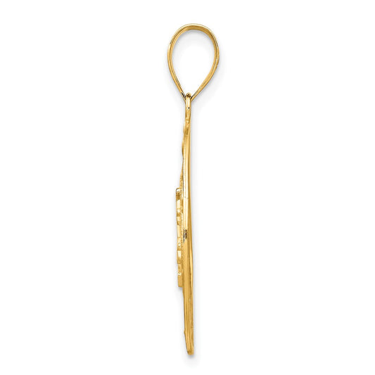 10k Polished Sun with Moon and Stars Charm