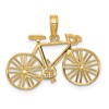 10K 3-D Polished Bicycle Charm
