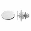 10K White Gold Mens High-Polished Oval Tie Tac
