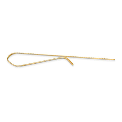 10k Mens Polished Grooved Engravable Tie Bar