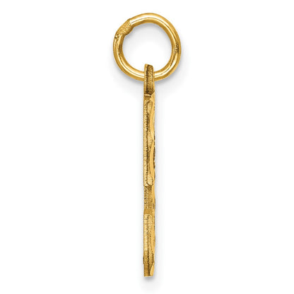 10ky Casted Medium Diamond-cut Number 5 Charm