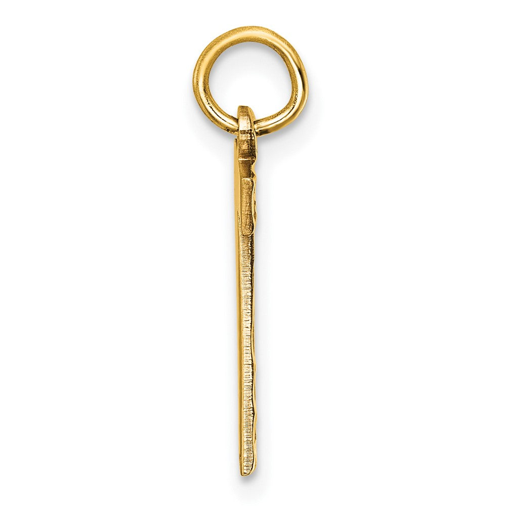 10ky Casted Medium Diamond-cut Number 7 Charm