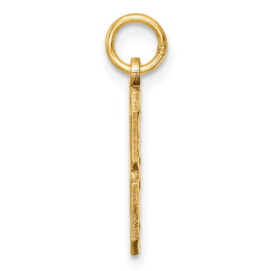 10ky Casted Medium Diamond-cut Number 8 Charm