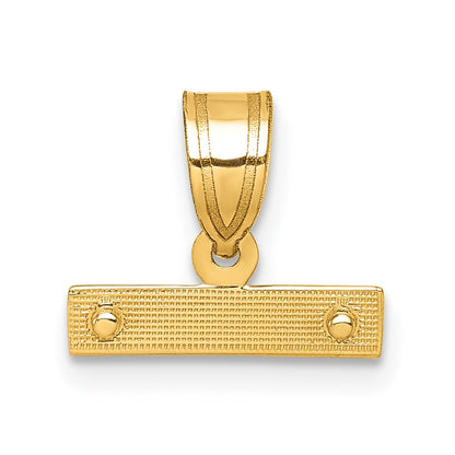 10ky Casted Medium Diamond-cut Top Charm