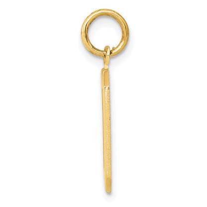 10k Medium Polished Number 0 Charm