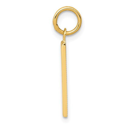 10k Medium Polished Number 1 Charm