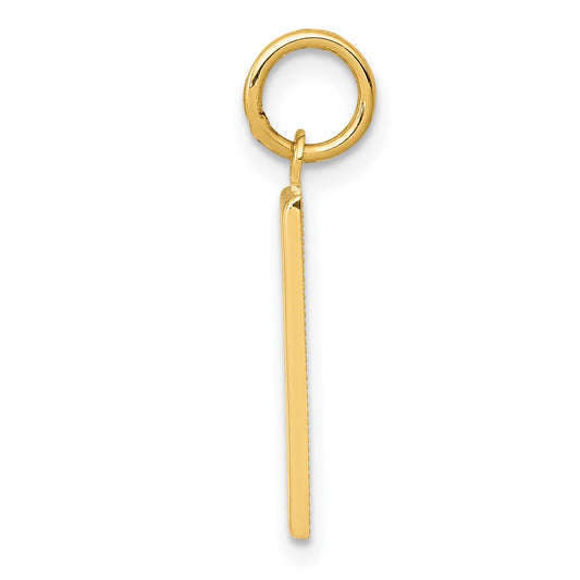 10k Medium Polished Number 1 Charm