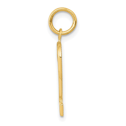 10k Medium Polished Number 2 Charm
