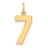 10k Medium Polished Number 7 Charm