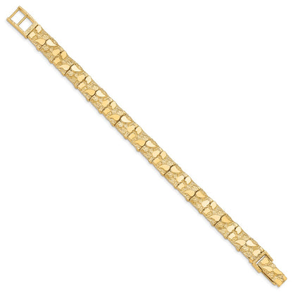10k 10.0mm Nugget 7 inch Bracelet