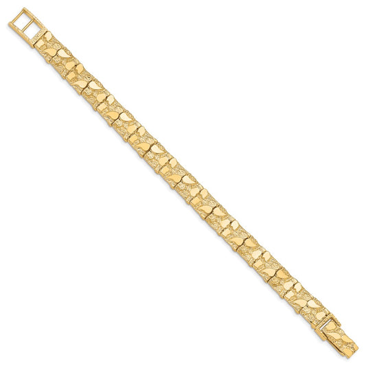 10k 10.0mm Nugget 7 inch Bracelet