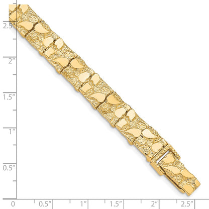 10k 10.0mm Nugget 7 inch Bracelet