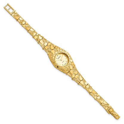 10k 22mm Champagne Dial 7 inch Nugget Watch