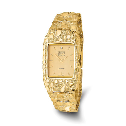 10k 27x47mm Champagne Dial Square Face 8 inch Nugget Watch