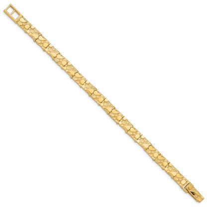 10k 7.0mm Nugget 8 inch Bracelet