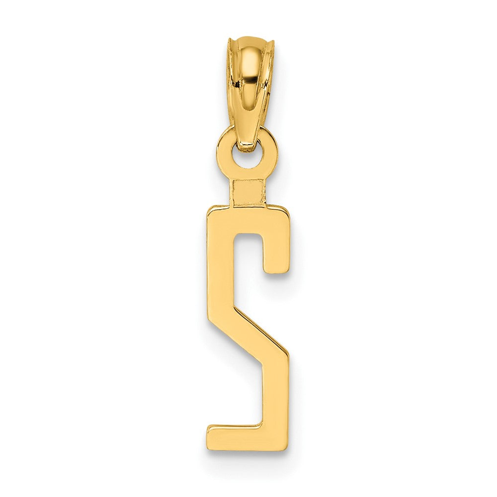 10k Small Number 2 Block Charm