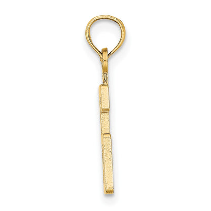 10k Small Number 6 Block Charm