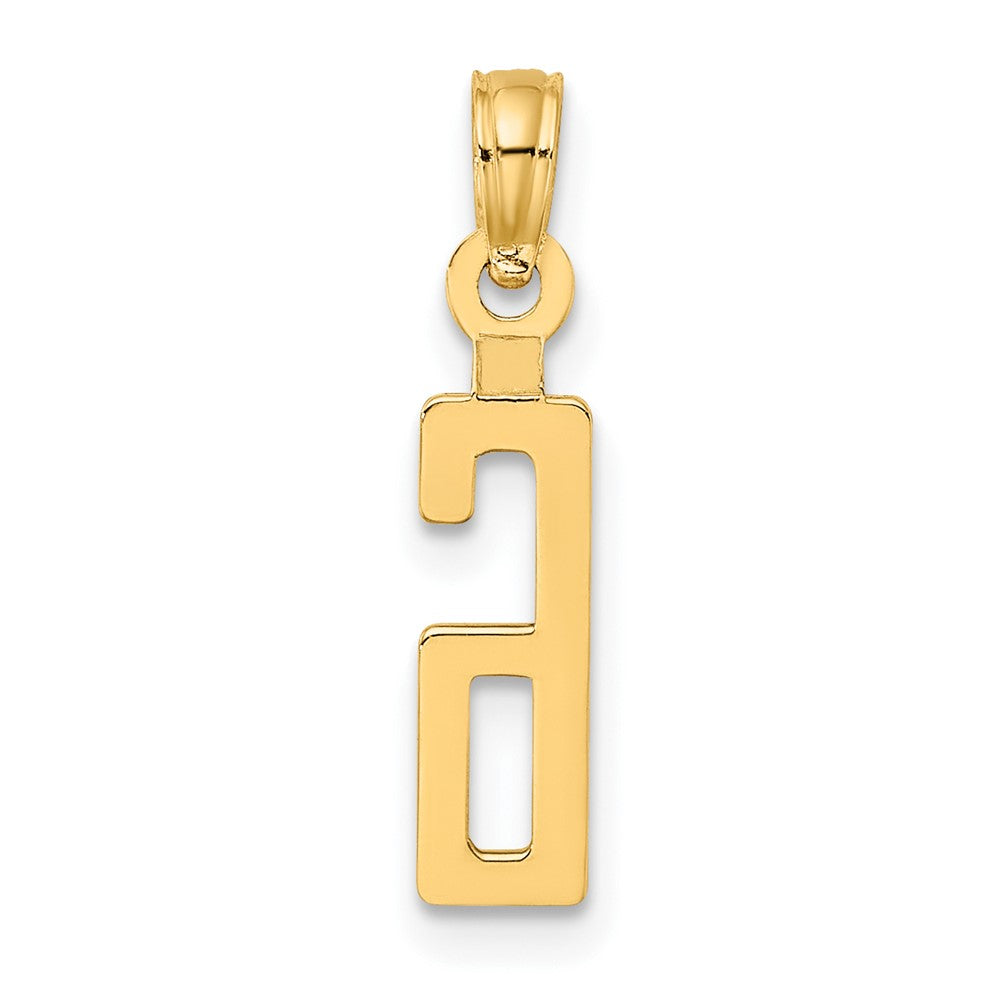 10k Small Number 6 Block Charm