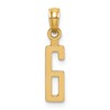 10k Small Number 6 Block Charm