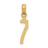 10k Small Number 7 Block Charm