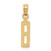 10k Small Number 8 Block Charm