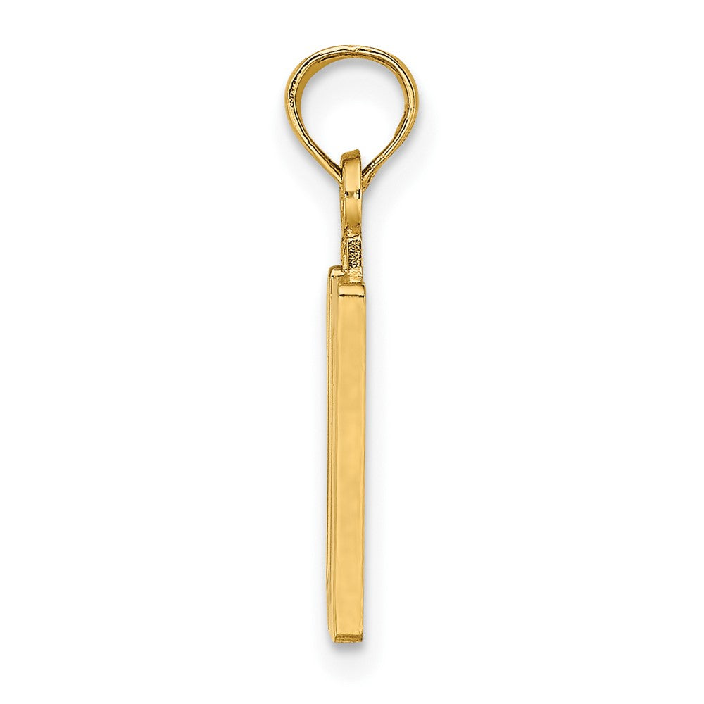 10k Small Number 10 Pendant