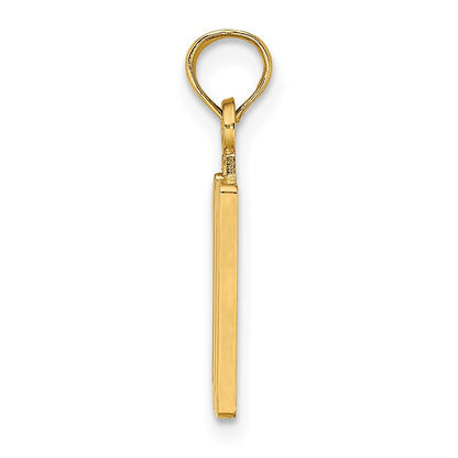 10k Small Number 10 Pendant
