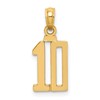 10k Small Number 10 Pendant