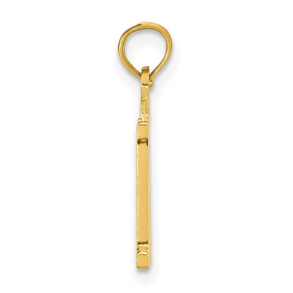 10k Small Number 11 Pendant