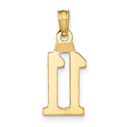 10k Small Number 11 Pendant
