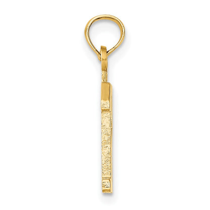 10k Small Number 12 Pendant