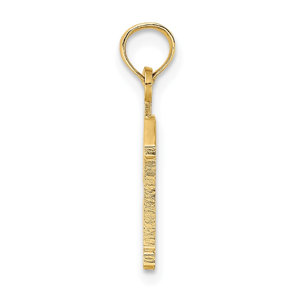 10k Small Number 13 Pendant