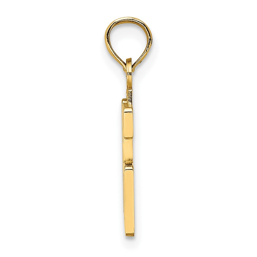 10k Small Number 16 Pendant