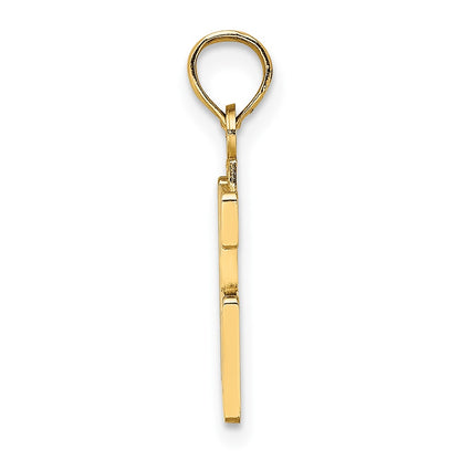 10k Small Number 16 Pendant