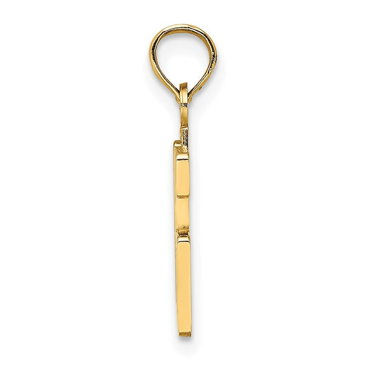 10k Small Number 16 Pendant