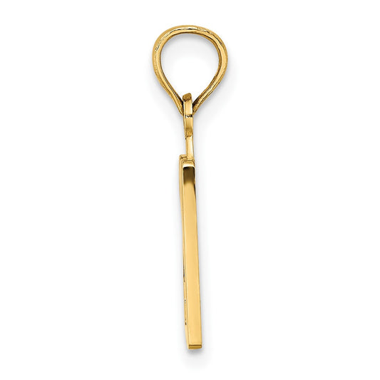 10k Small Number 20 Pendant