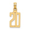 10k Small Number 20 Pendant
