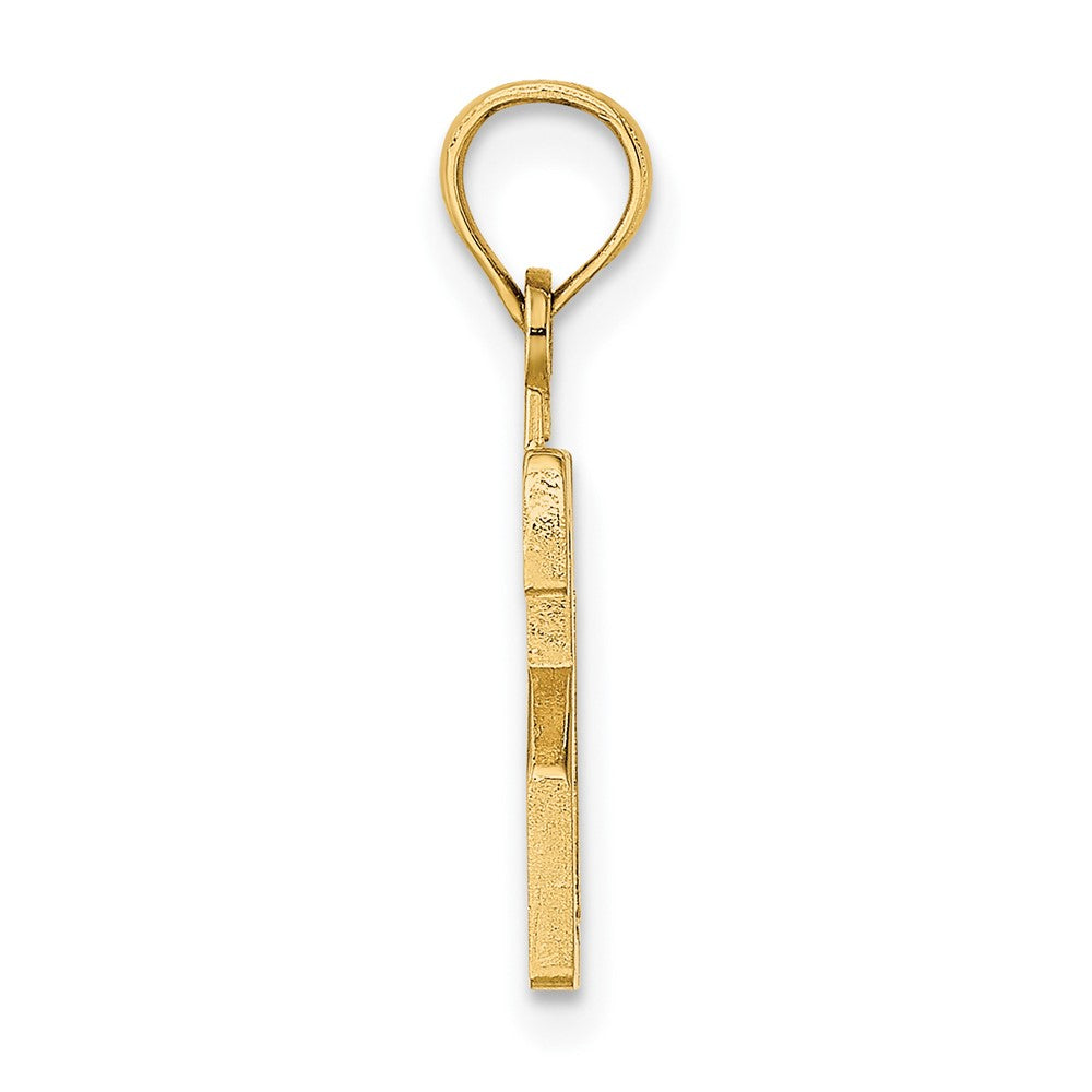 10k Small Number 21 Pendant