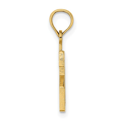 10k Small Number 21 Pendant