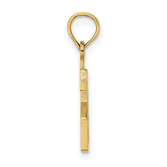 10k Small Number 21 Pendant