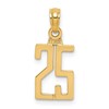 10k Small Number 25 Pendant