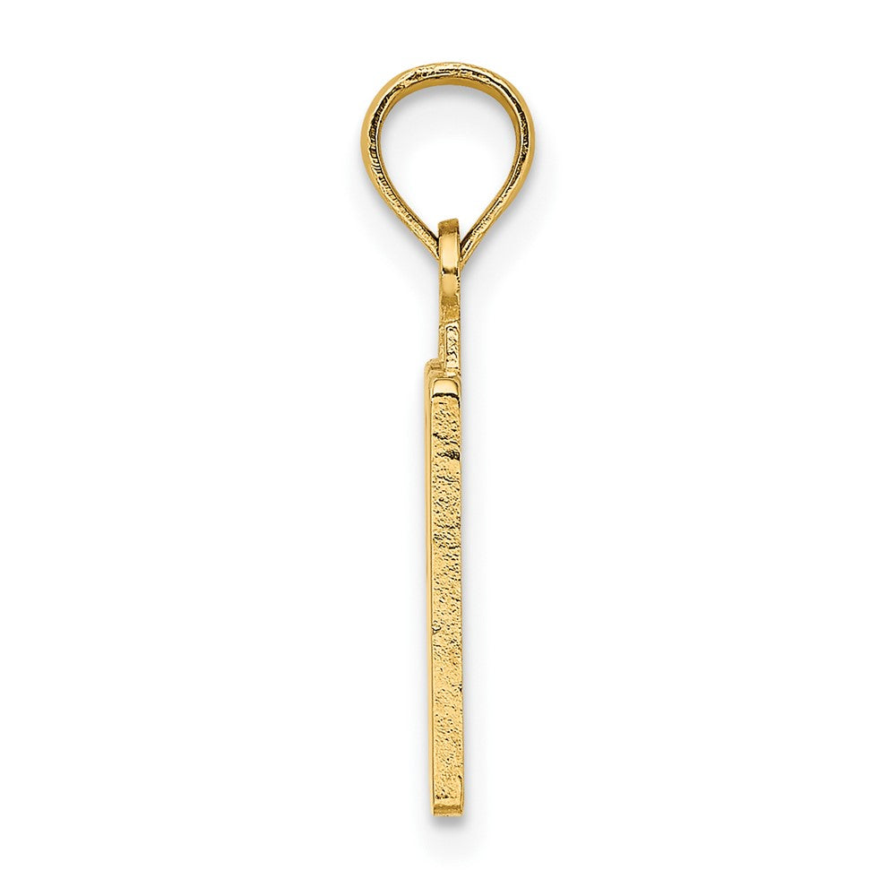 10k Small Number 50 Pendant